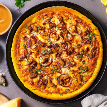 Butter Chicken Pizzas